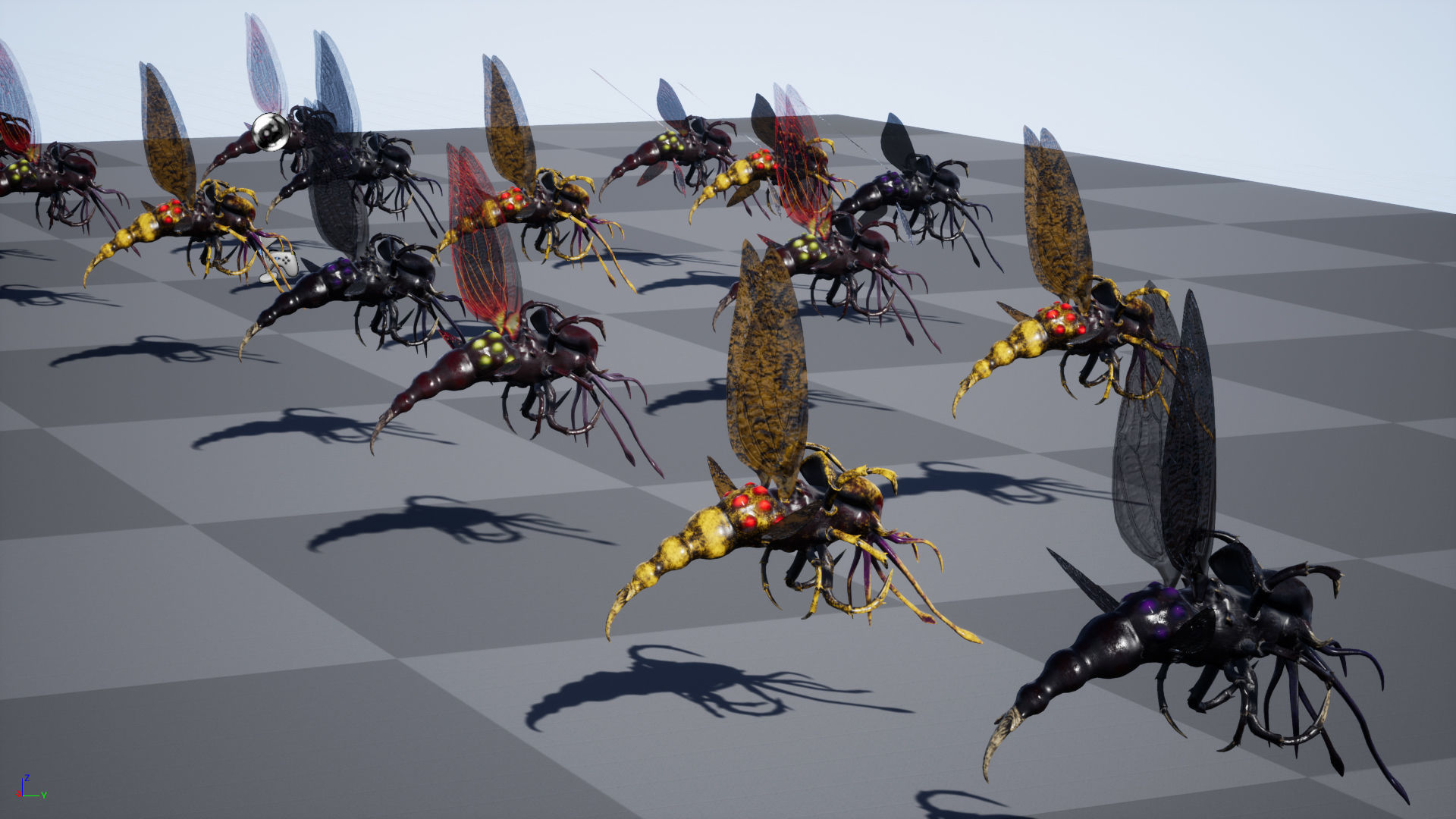 Flying insect remastered Low-poly 3D model_6