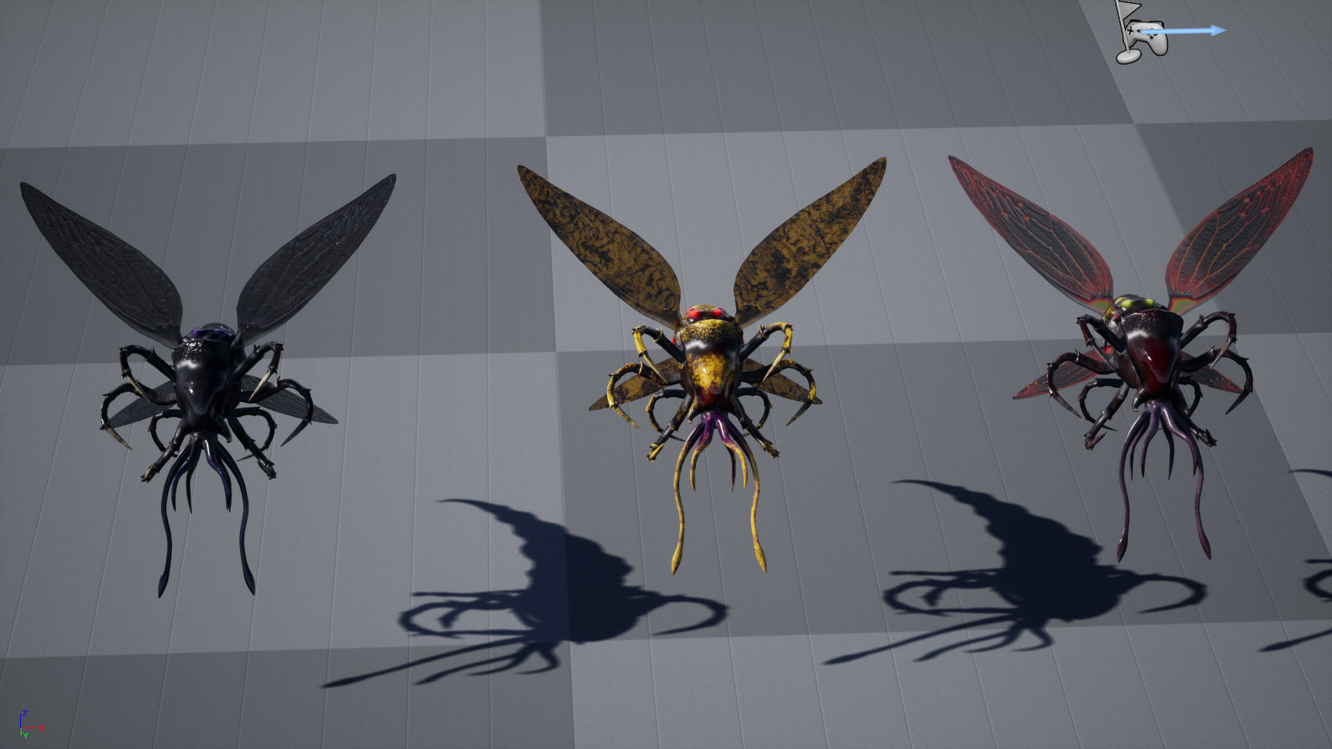 Flying insect remastered Low-poly 3D model_5
