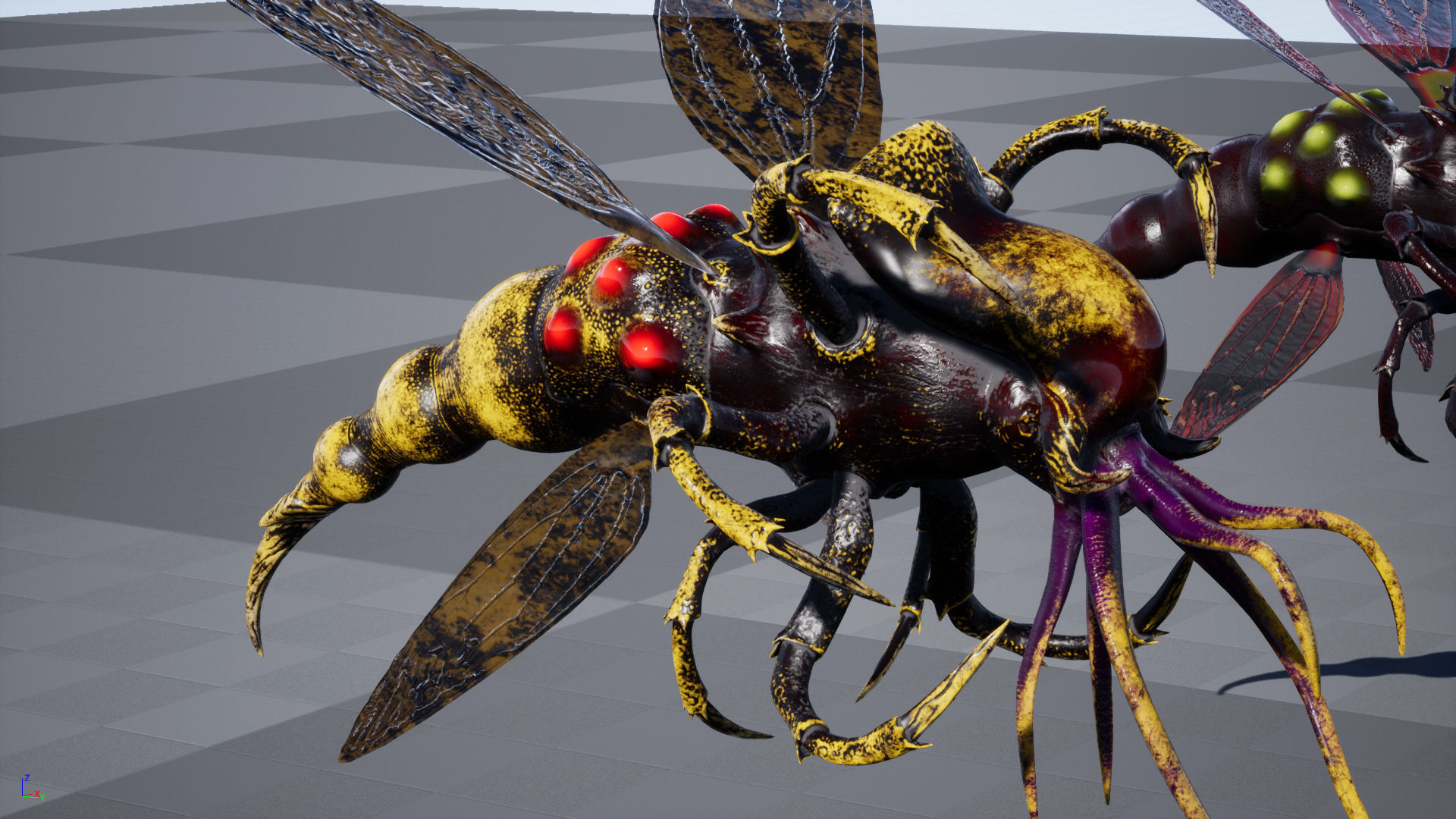 Flying insect remastered Low-poly 3D model_3