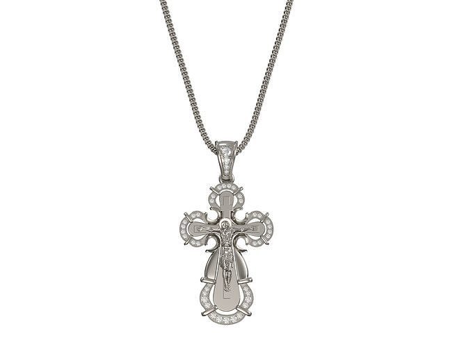 Russian cross pendant  3D print model - 0001 3D print model