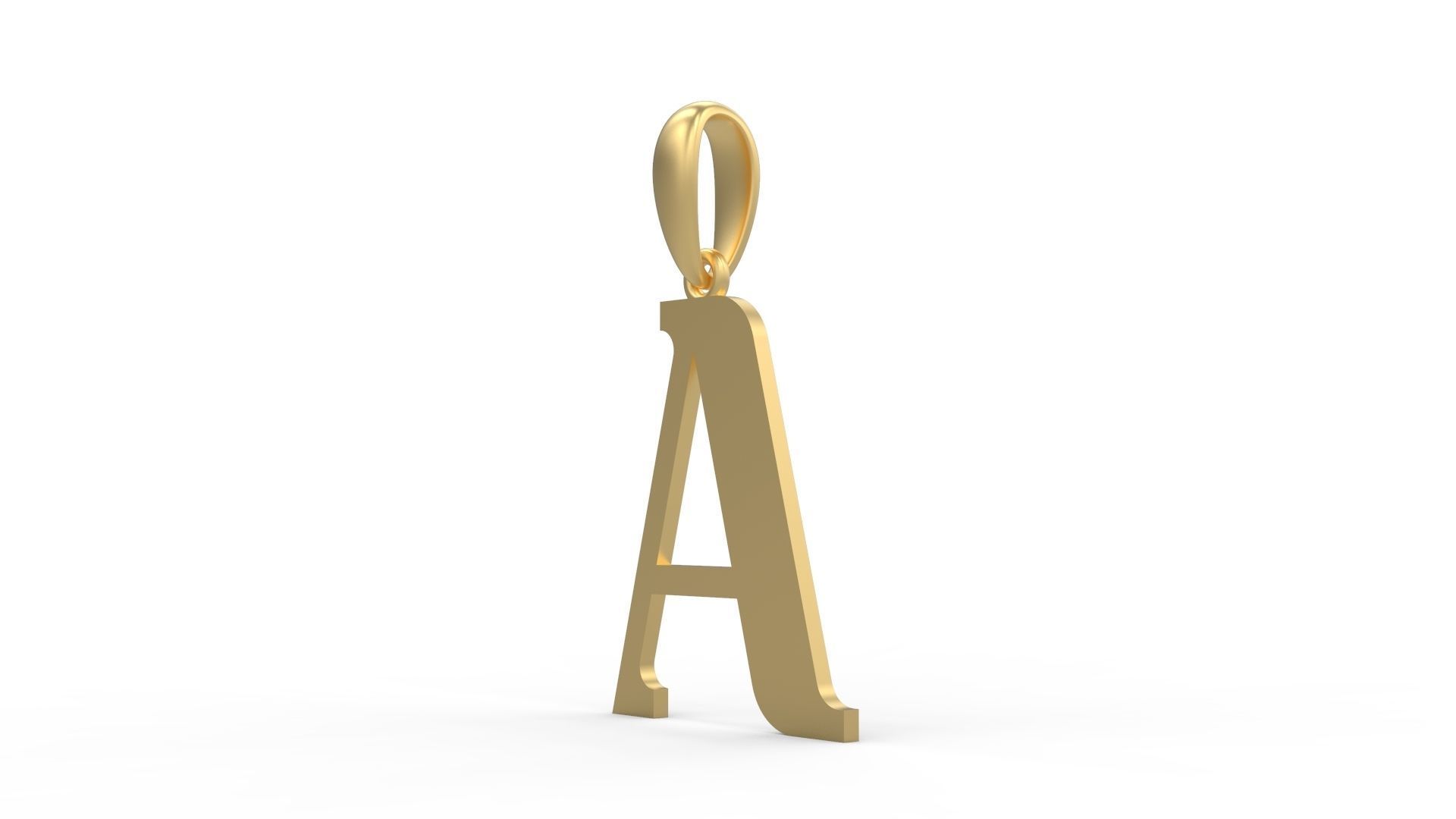 Initial Letters Pendant Quickjob A 3D print model_1