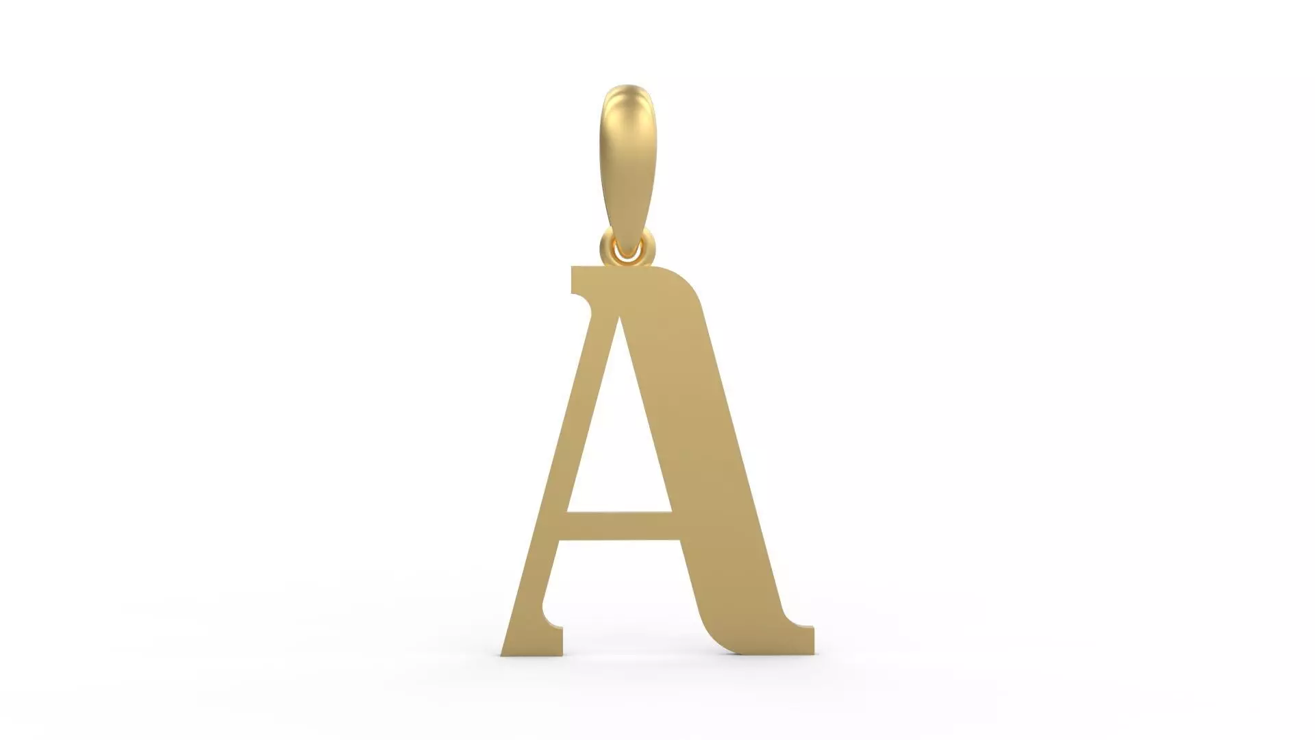 Initial Letters Pendant Quickjob A 3D print model_0