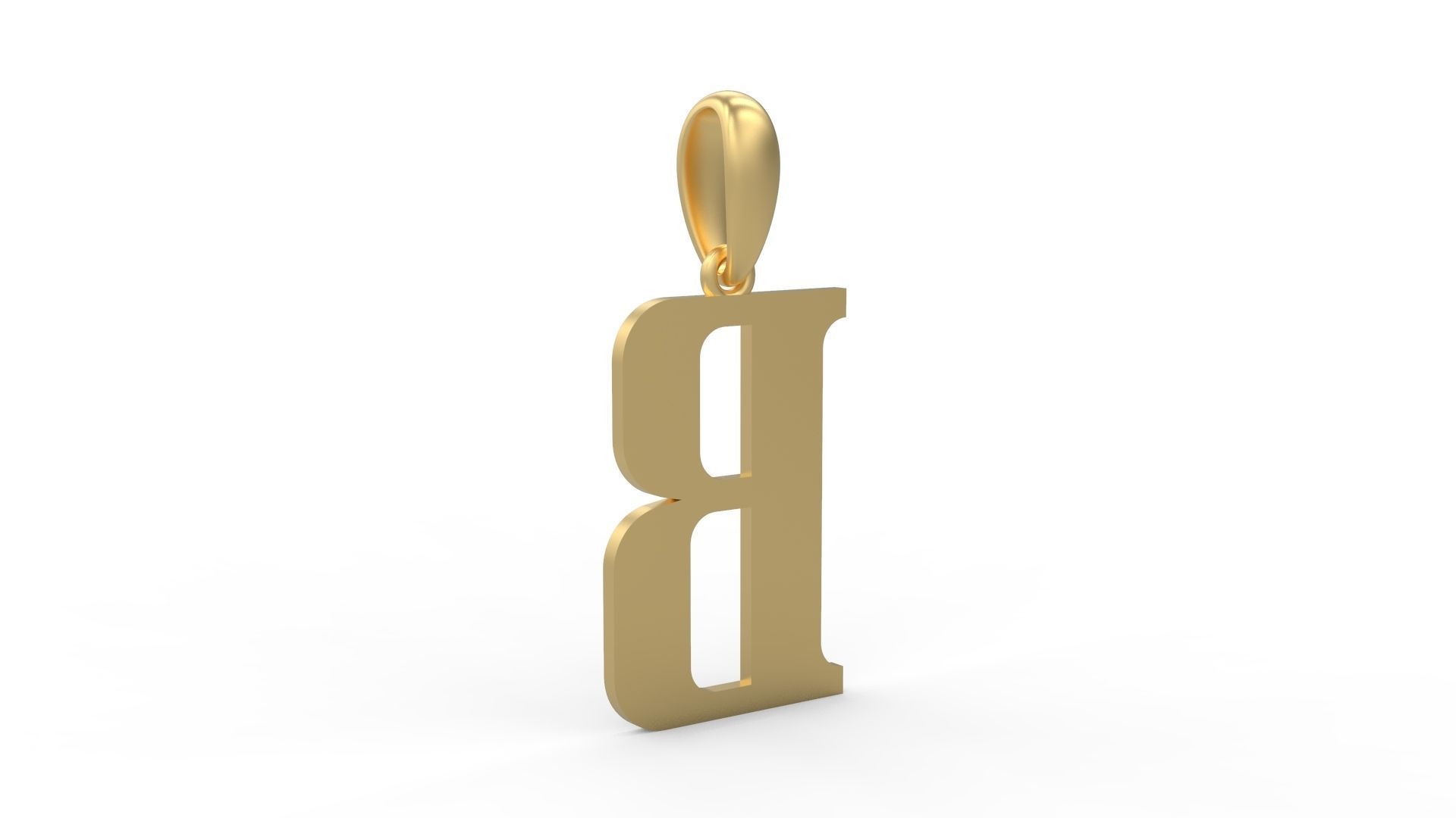 Initial Letters Pendant Quickjob B 3D print model_3