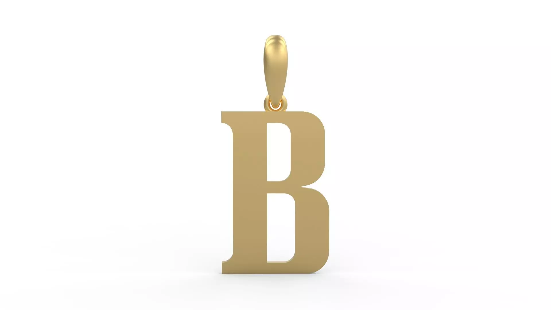 Initial Letters Pendant Quickjob B 3D print model_0