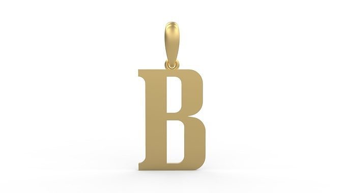 Initial Letters Pendant Quickjob B 3D print model