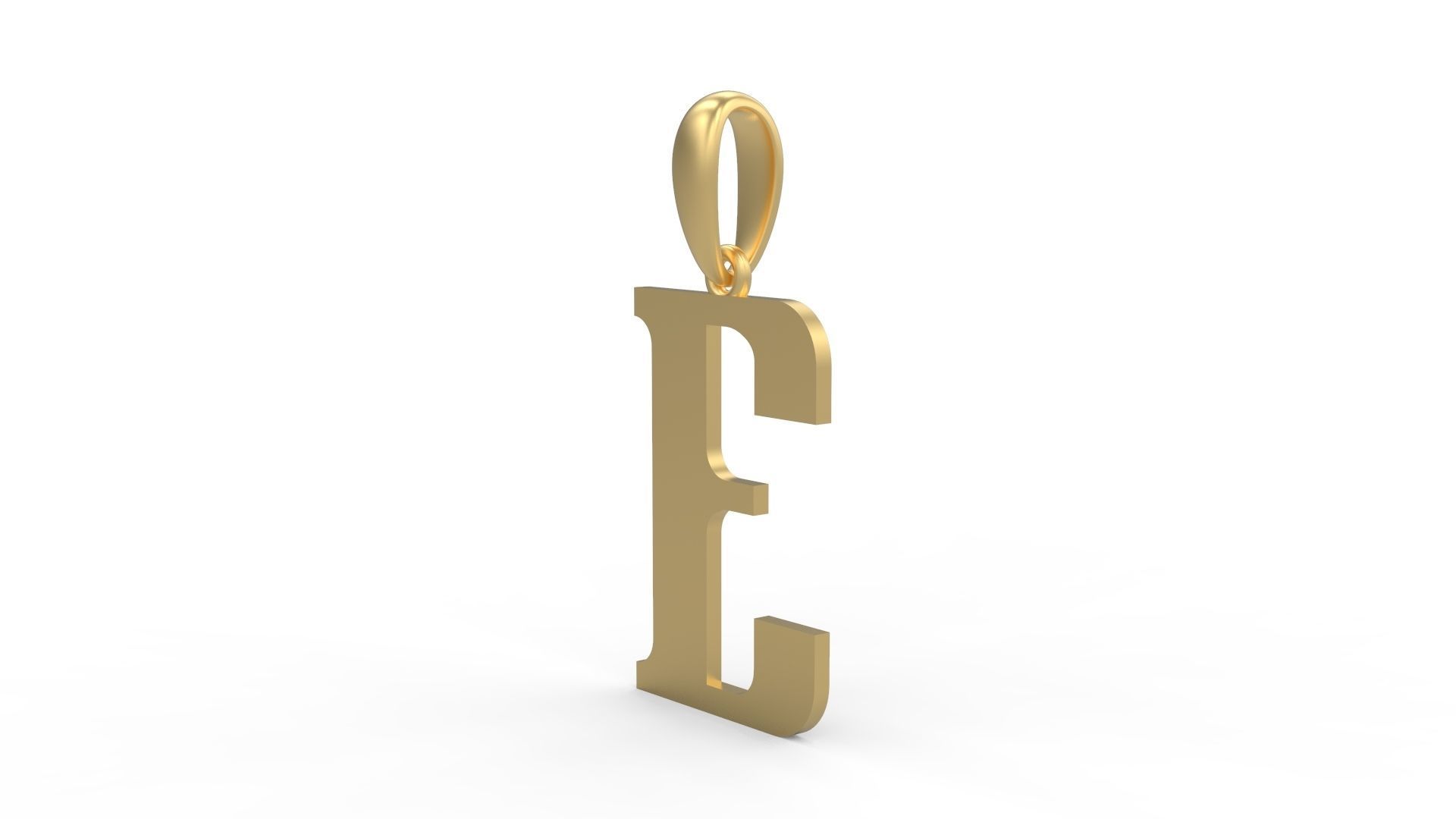 Initial Letters Pendant Quickjob E 3D print model_1