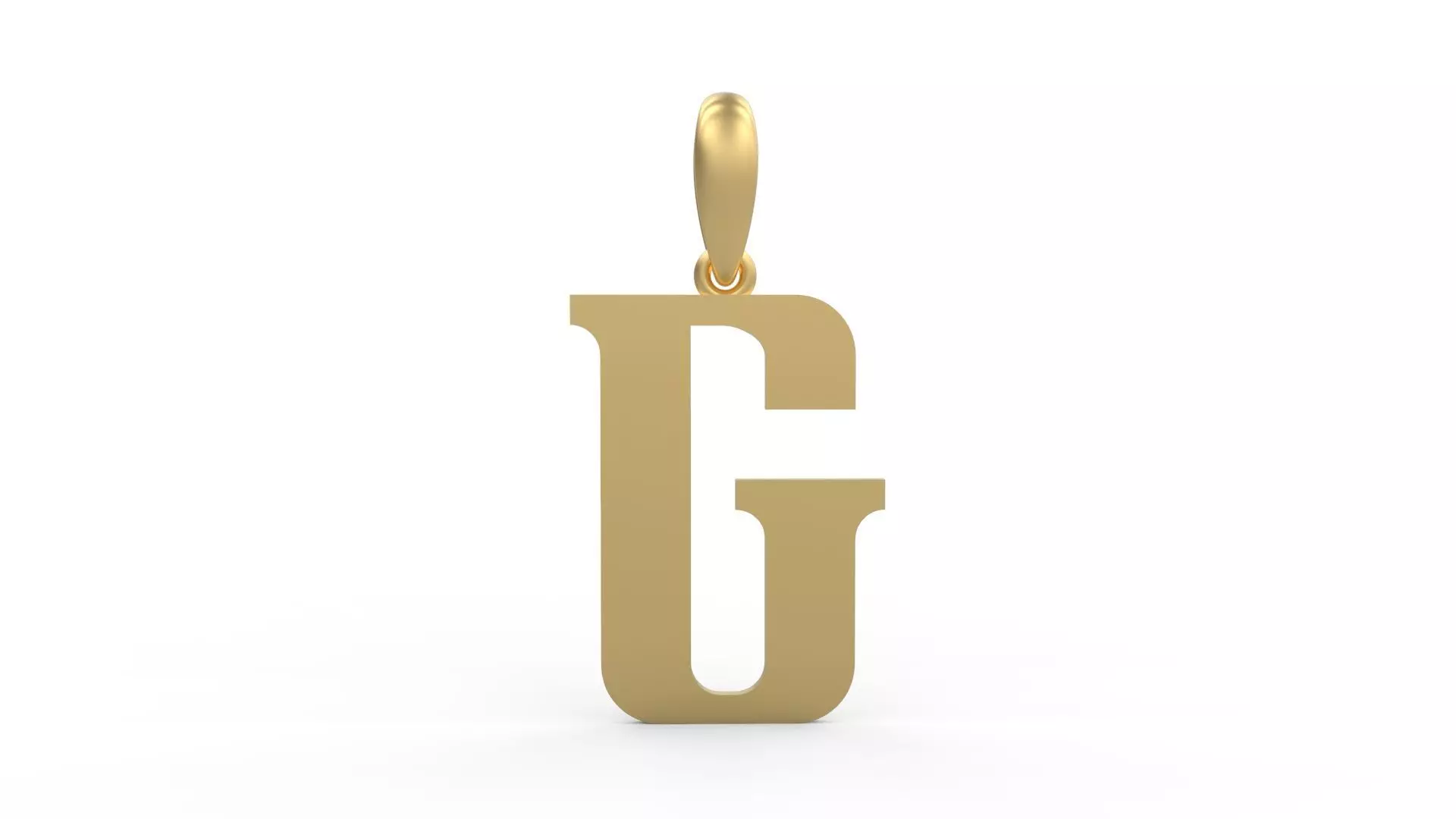 Initial Letters Pendant Quickjob G 3D print model_0