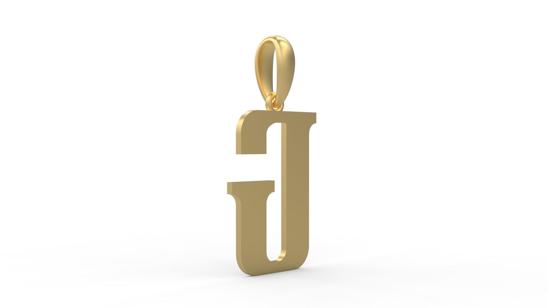 Initial Letters Pendant Quickjob G 3D print model_3
