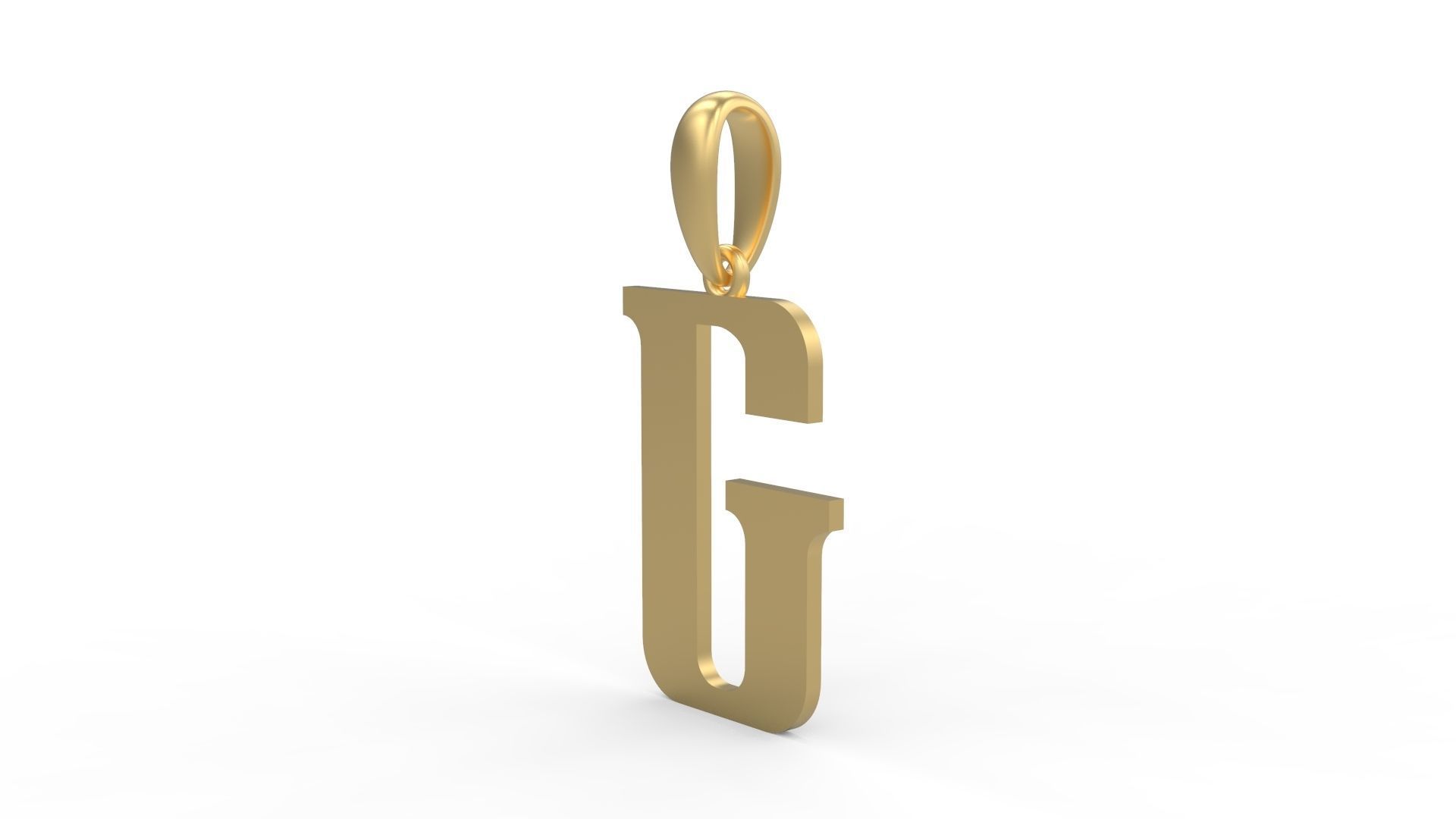 Initial Letters Pendant Quickjob G 3D print model_1