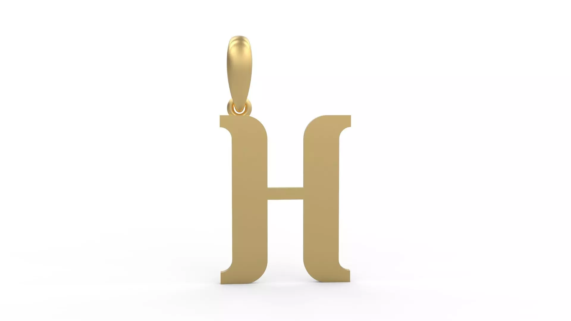 Initial Letters Pendant Quickjob H 3D print model_0