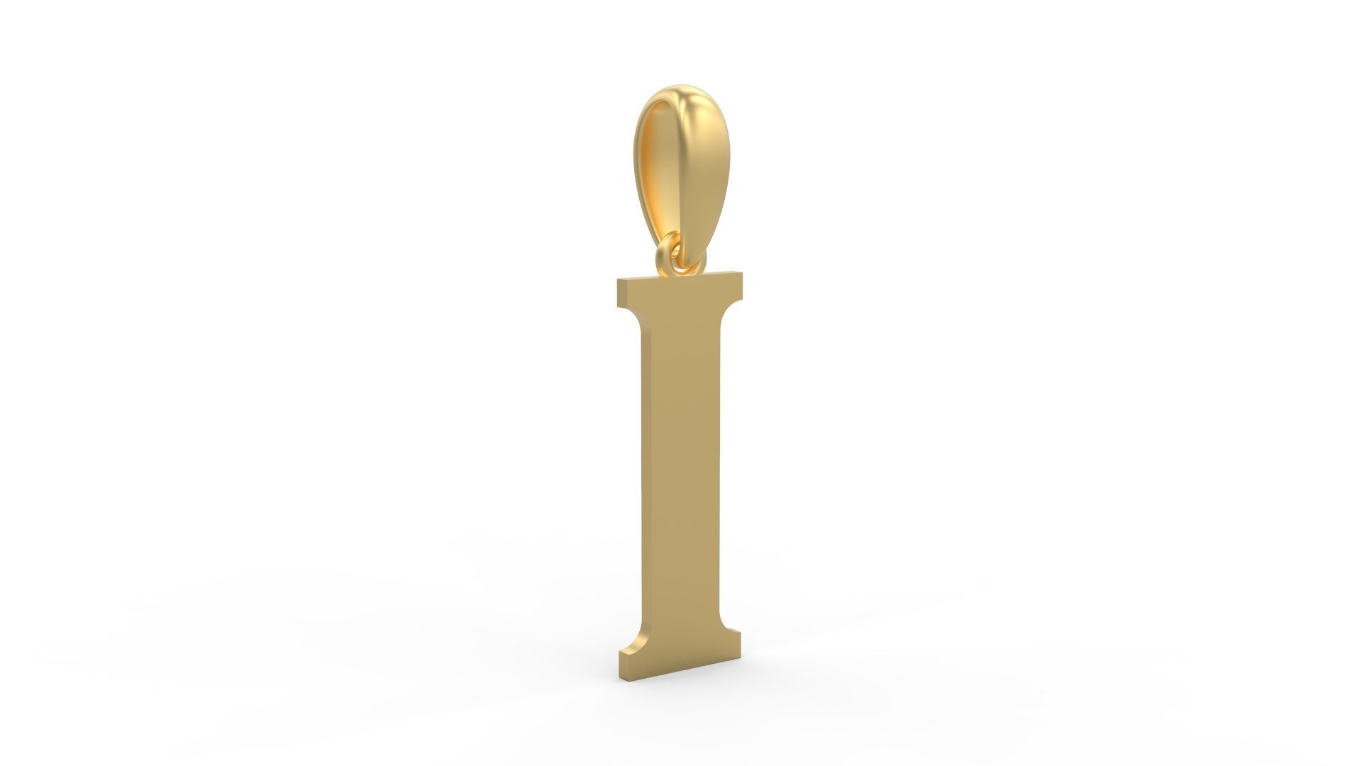 Initial Letters Pendant Quickjob I 3D print model_3