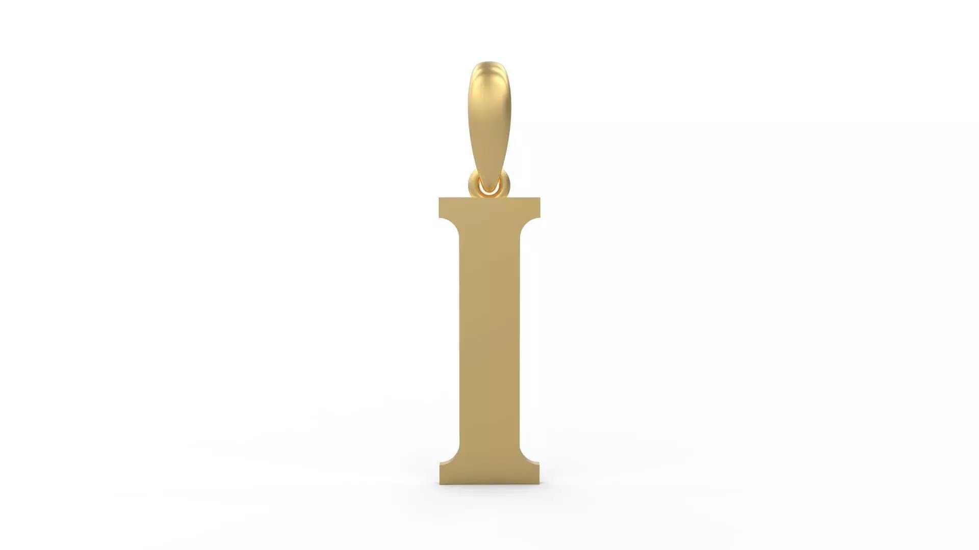 Initial Letters Pendant Quickjob I 3D print model_0