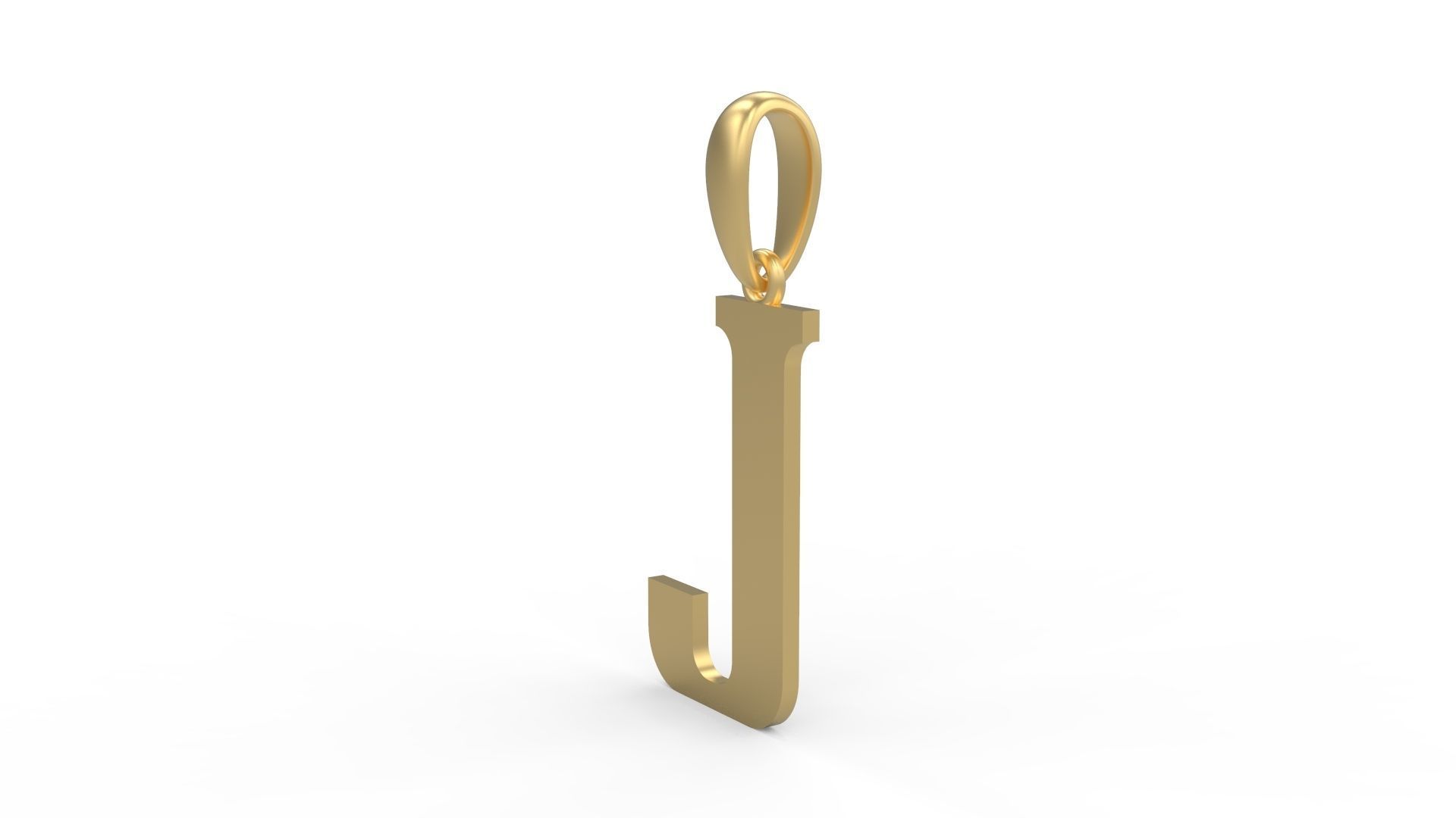 Initial Letters Pendant Quickjob J 3D print model_1