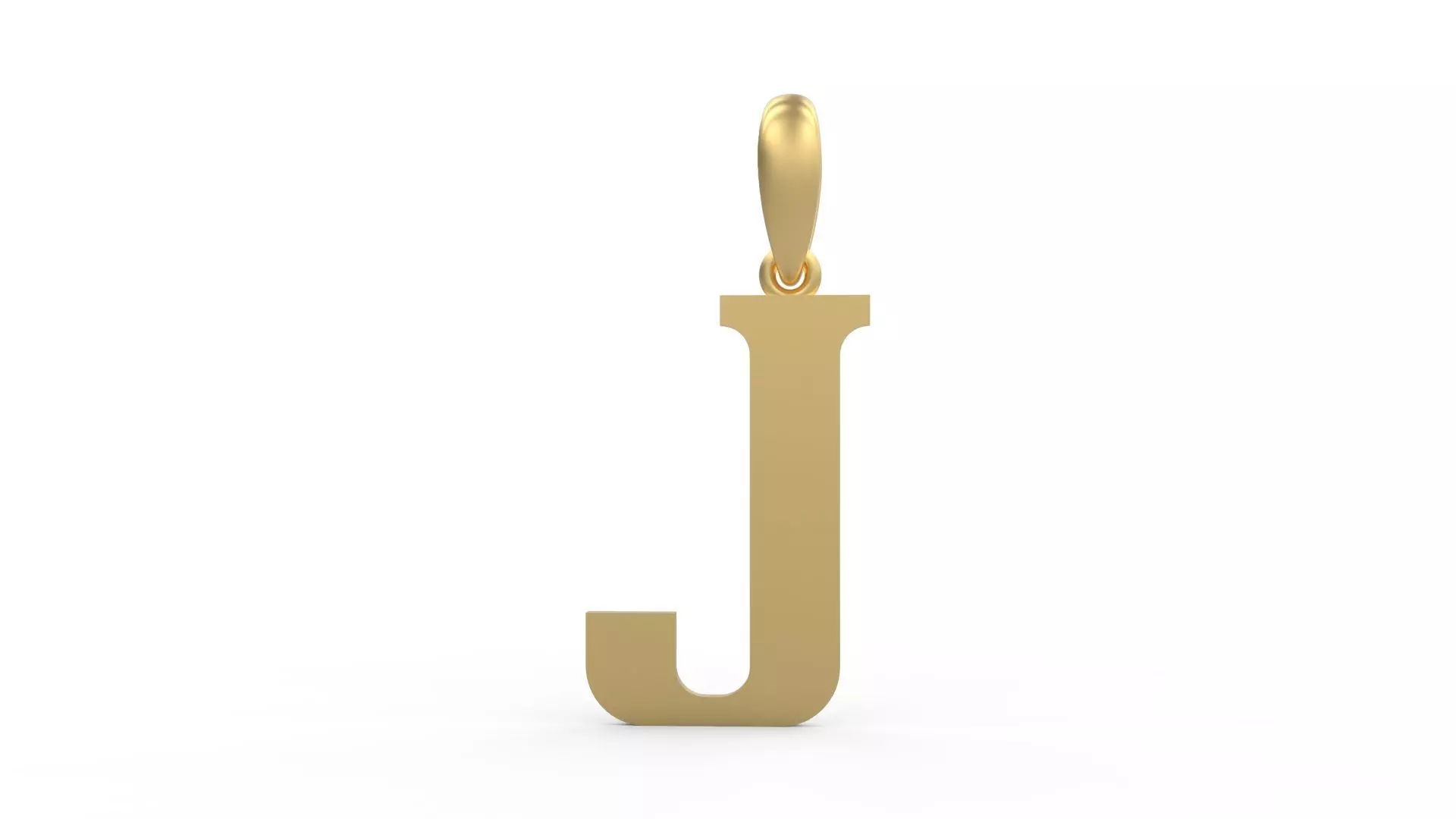 Initial Letters Pendant Quickjob J 3D print model_0