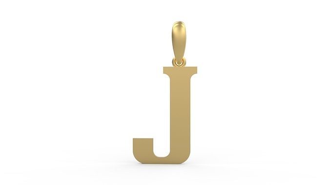 Initial Letters Pendant Quickjob J 3D print model