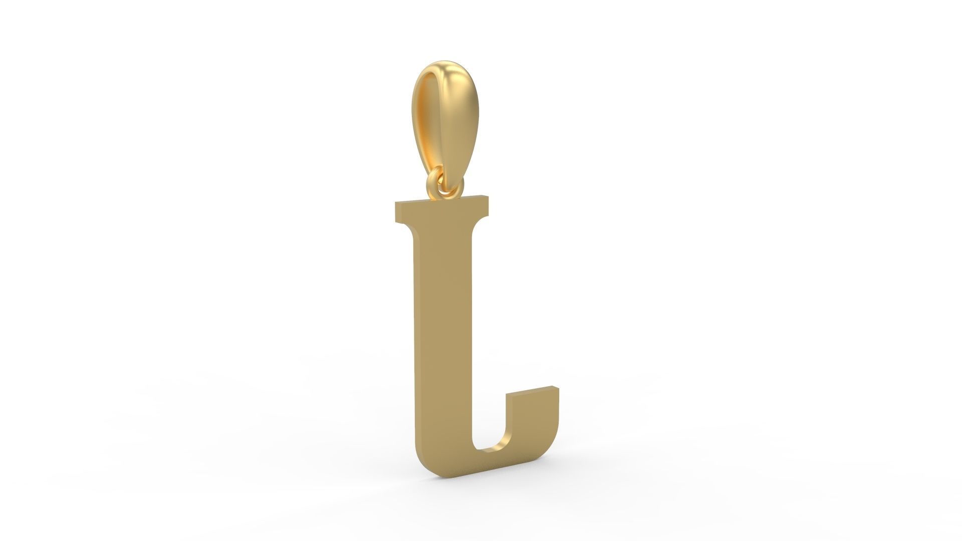 Initial Letters Pendant Quickjob J 3D print model_3