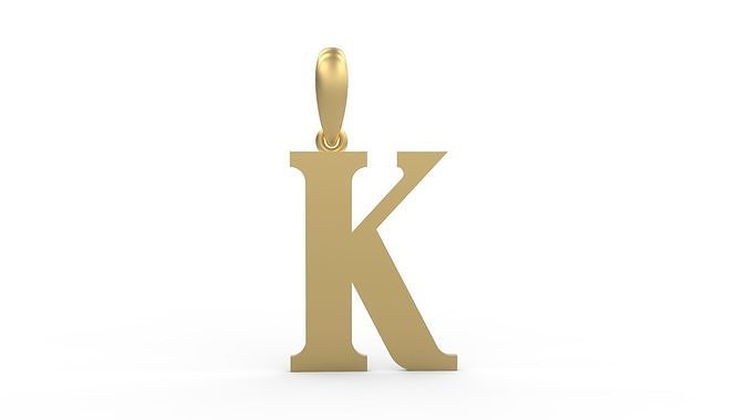 Initial Letters Pendant Quickjob K 3D print model