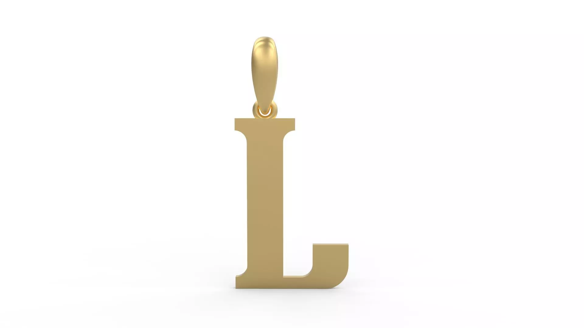 Initial Letters Pendant Quickjob L 3D print model_0