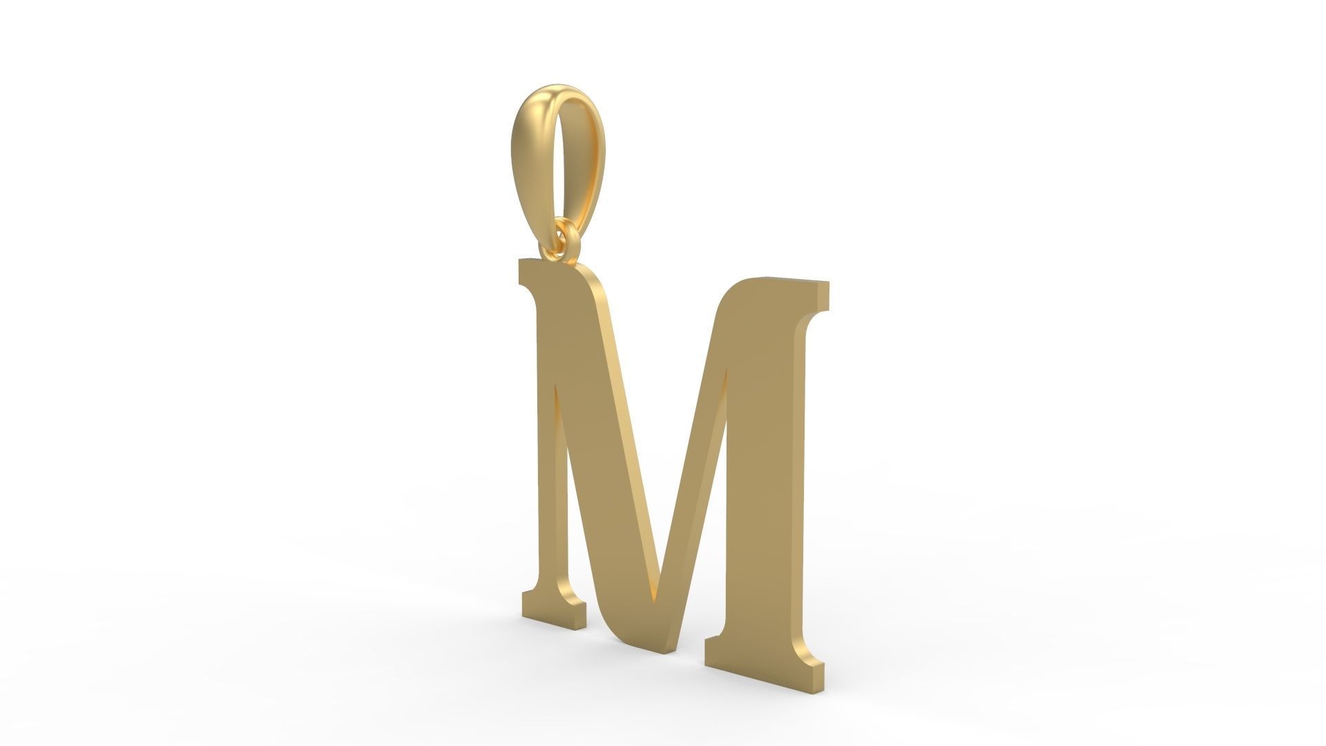 Initial Letters Pendant Quickjob M 3D print model_1