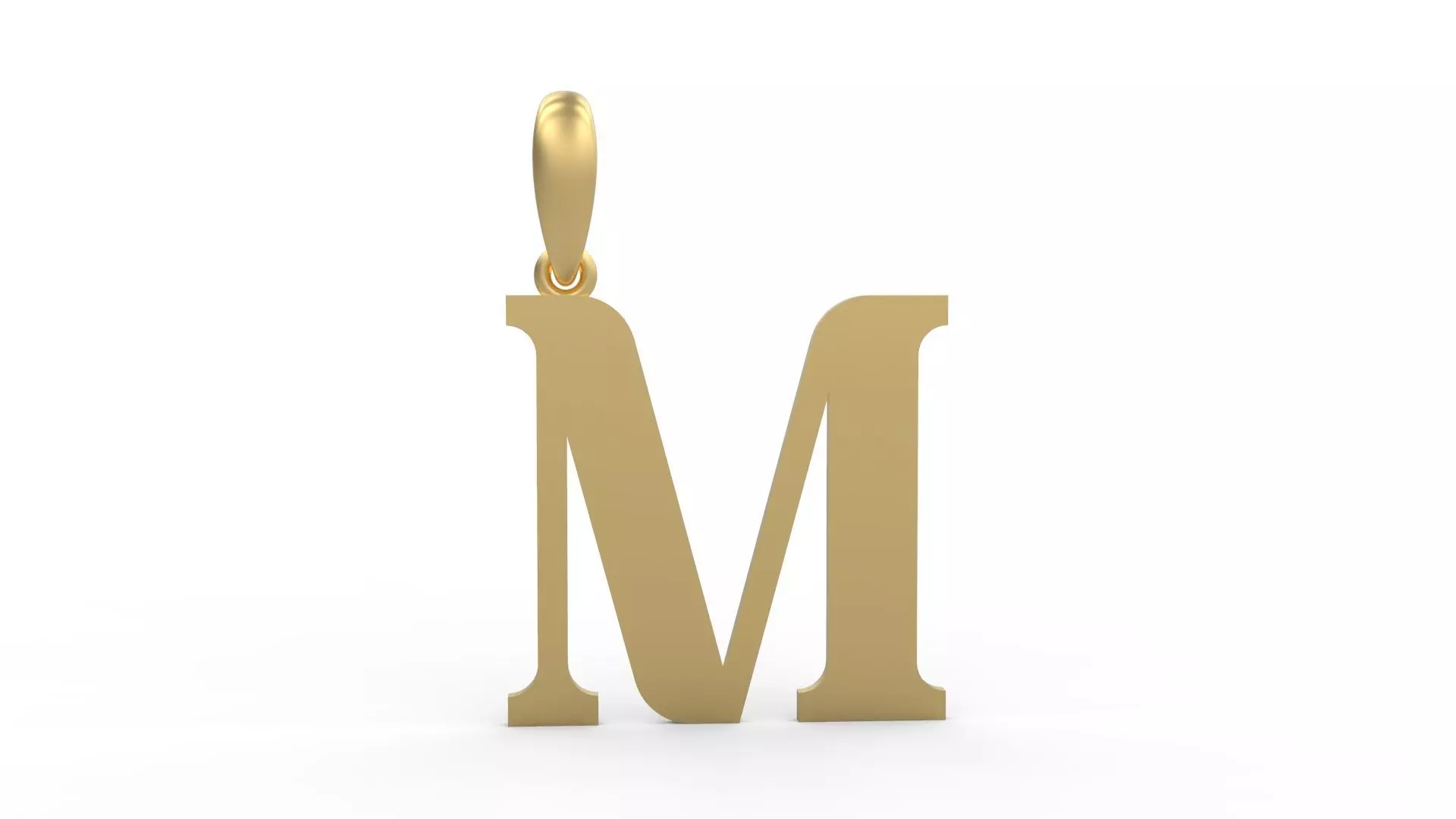 Initial Letters Pendant Quickjob M 3D print model_0