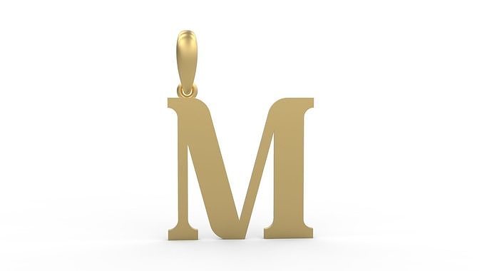 Initial Letters Pendant Quickjob M 3D print model