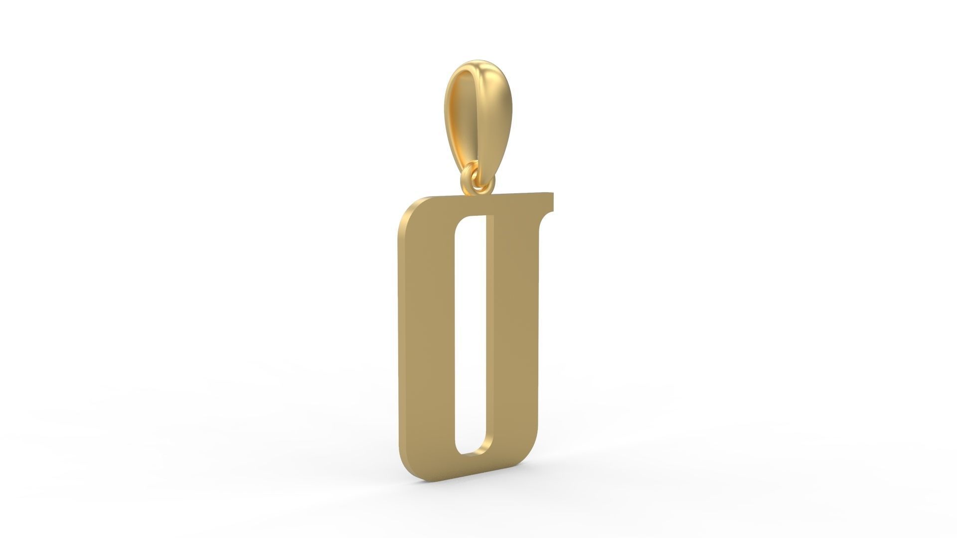 Initial Letters Pendant Quickjob O 3D print model_3