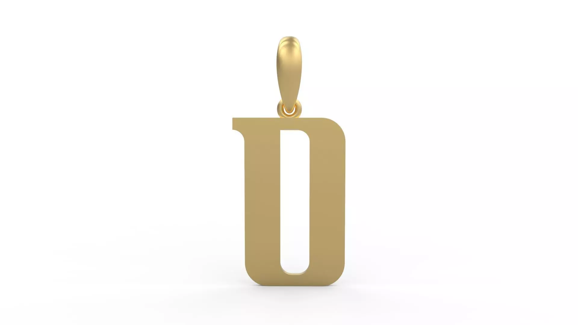 Initial Letters Pendant Quickjob O 3D print model_0