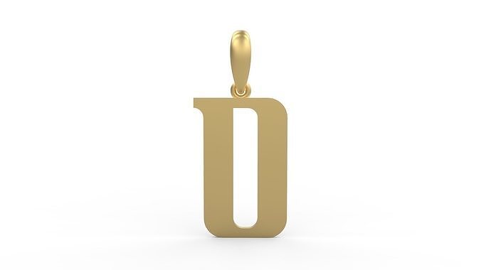 Initial Letters Pendant Quickjob O 3D print model