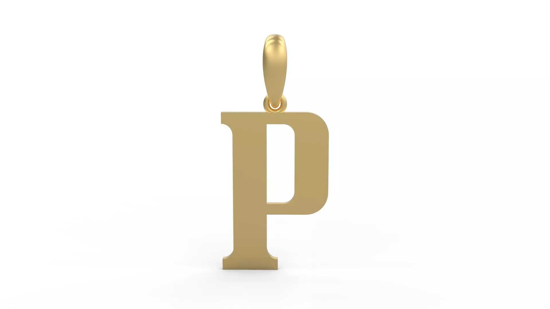 Initial Letters Pendant Quickjob P 3D print model_0