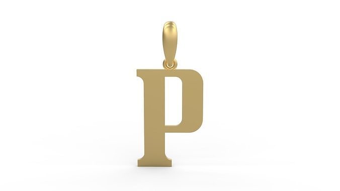 Initial Letters Pendant Quickjob P 3D print model