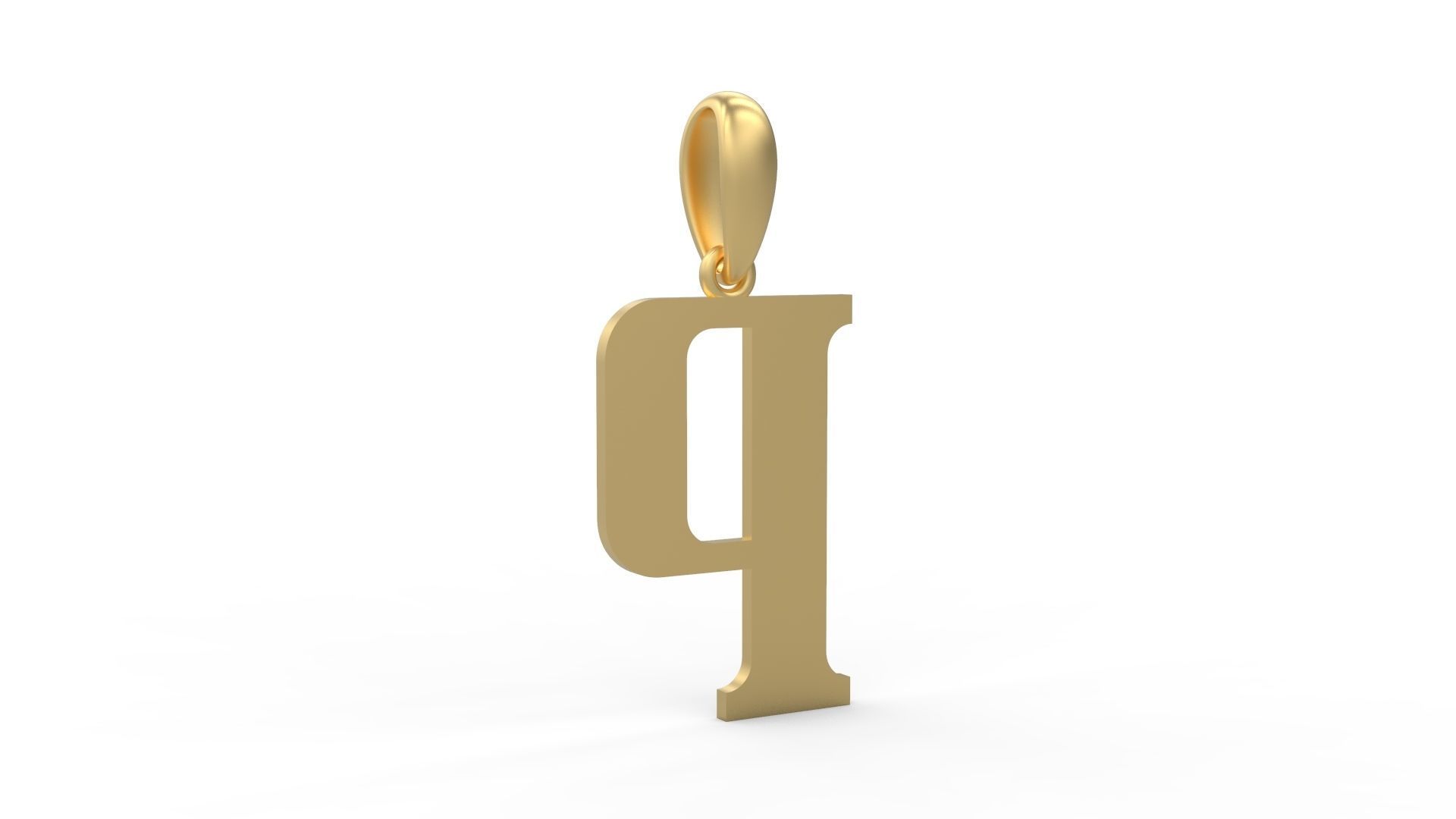 Initial Letters Pendant Quickjob P 3D print model_3