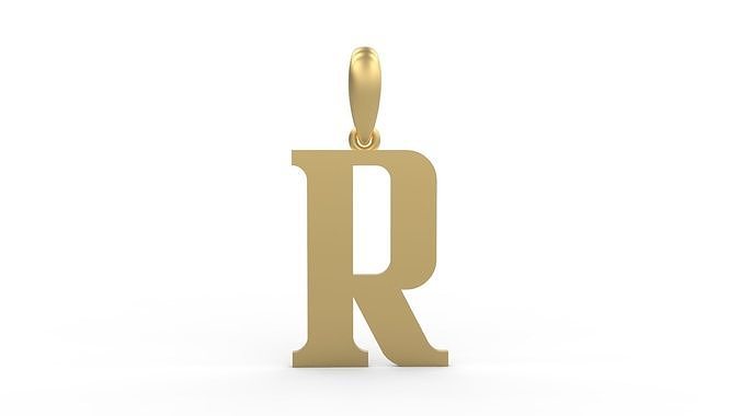 Initial Letters Pendant Quickjob R 3D print model