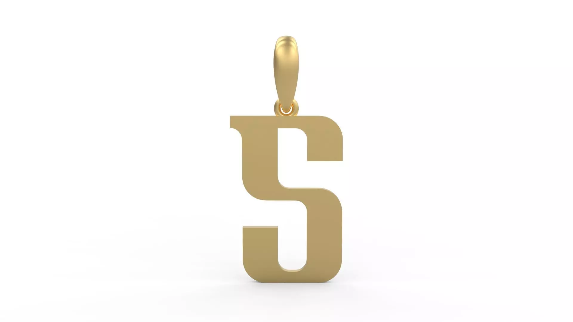 Initial Letters Pendant Quickjob S 3D print model_0