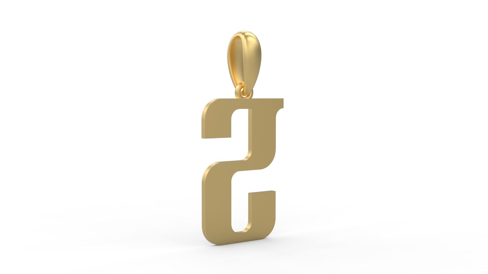 Initial Letters Pendant Quickjob S 3D print model_3