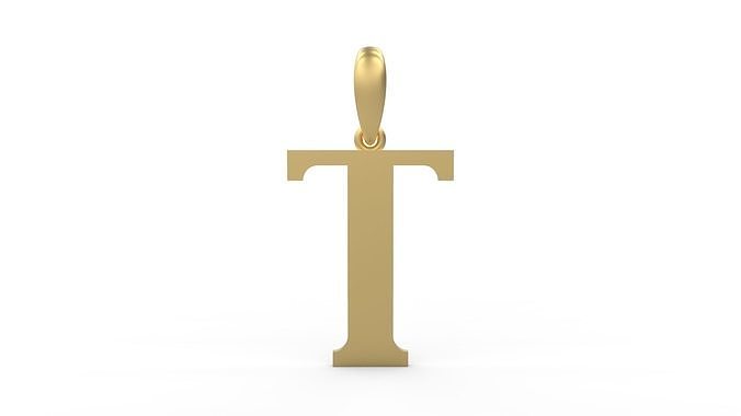 Initial Letters Pendant Quickjob T 3D print model