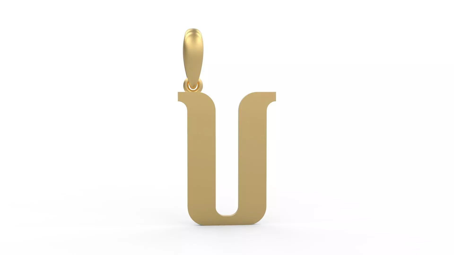 Initial Letters Pendant Quickjob U 3D print model_0