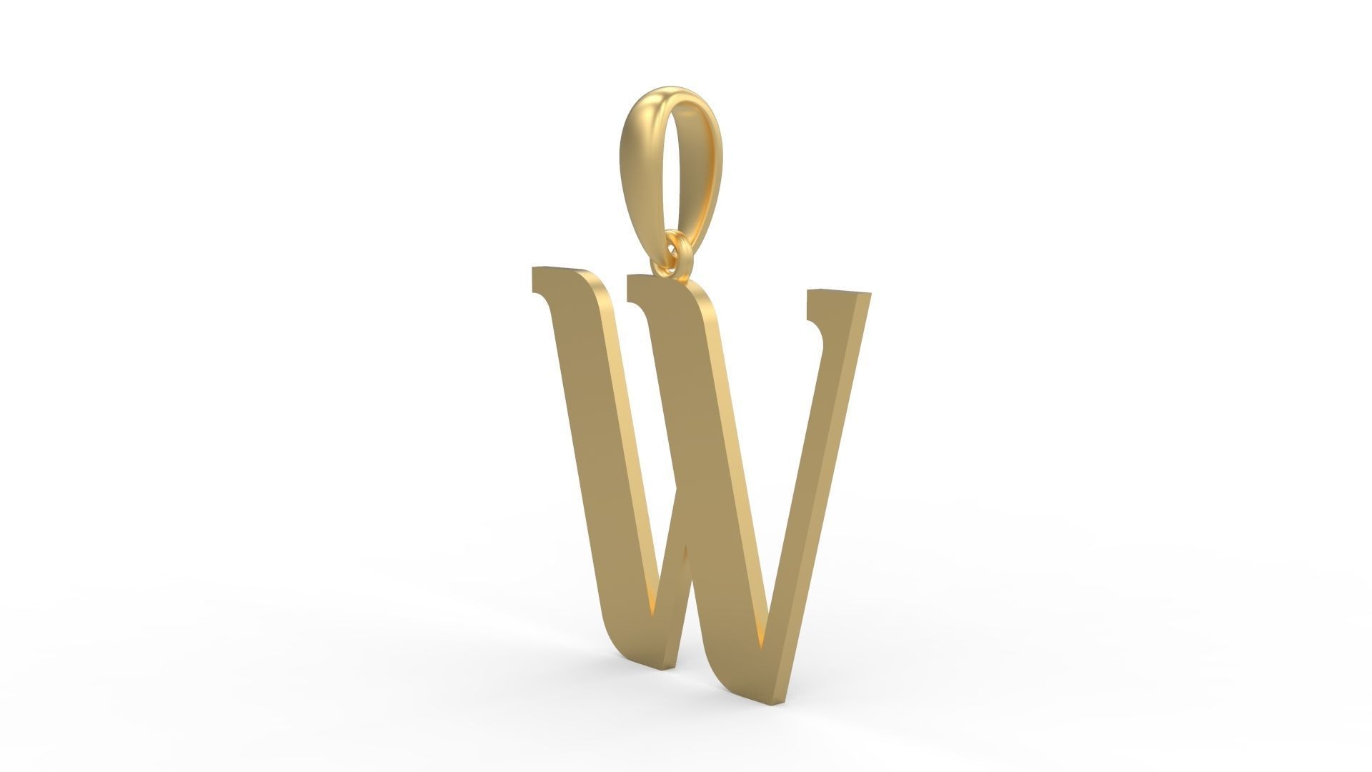 Initial Letters Pendant Quickjob W 3D print model_1
