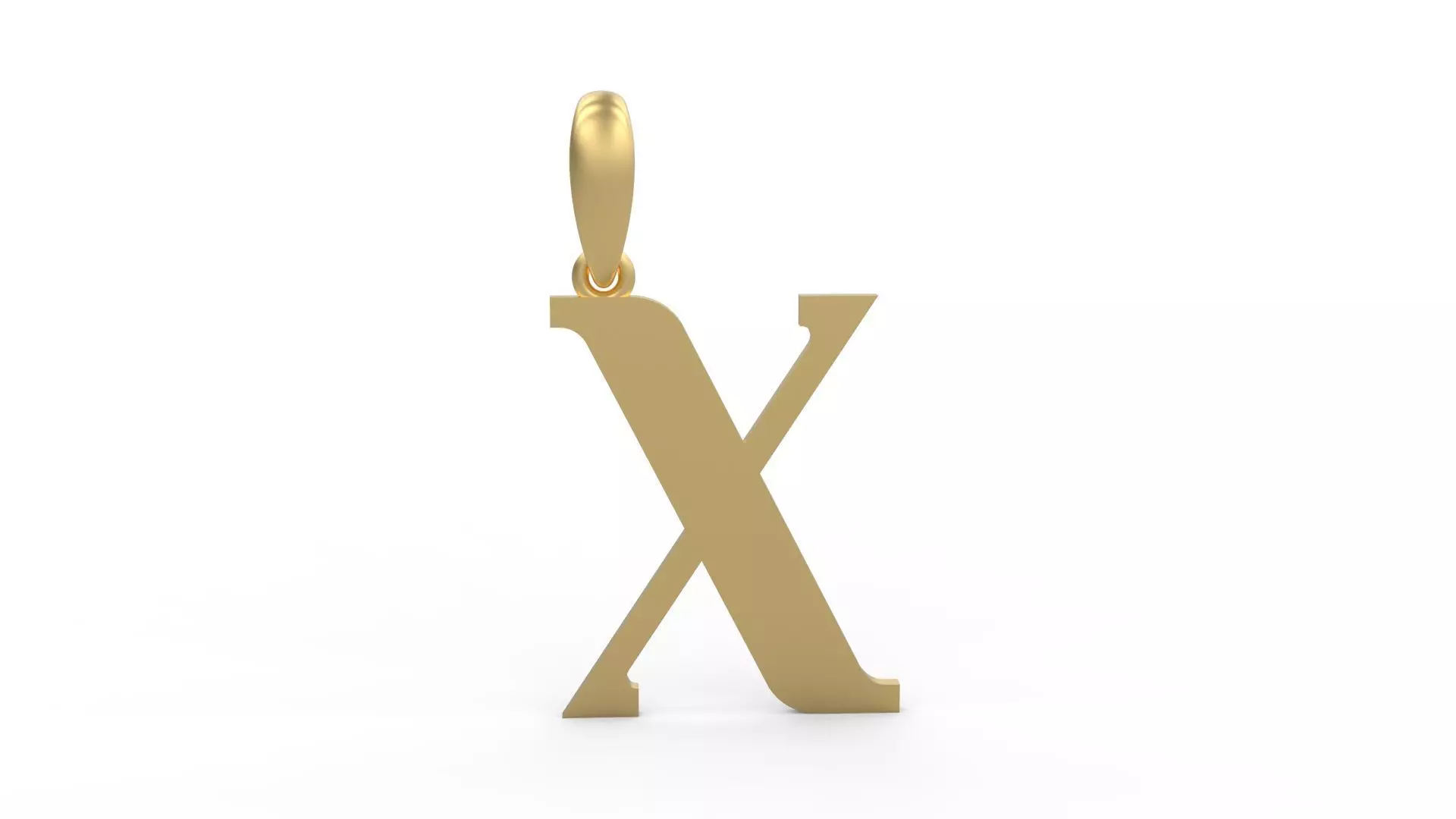 Initial Letters Pendant Quickjob X 3D print model_0