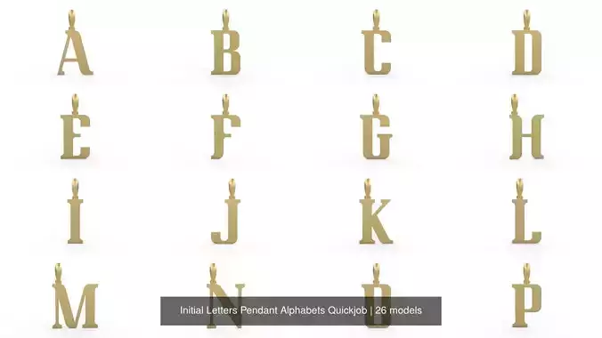 Initial Letters Pendant Alphabets Quickjob