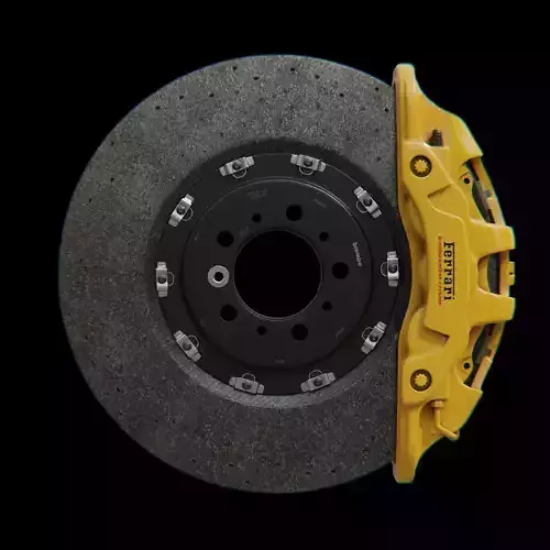 Brembo Extrema - Brake Caliper and Carbon-Ceramic Disc 3D model