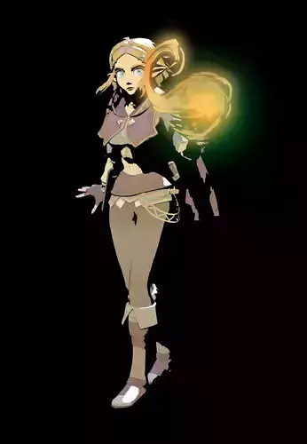 Princess Zelda Breath of the Wild Low-poly 3D model