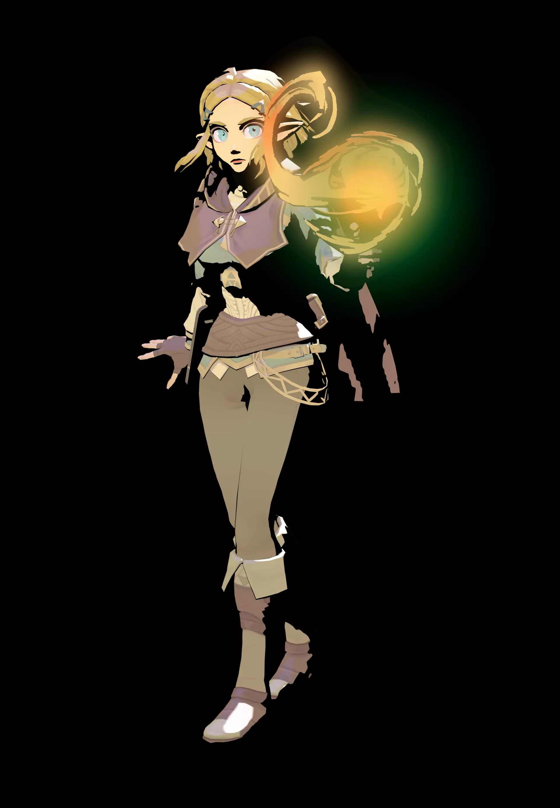 Princess Zelda Breath of the Wild Free low-poly 3D model