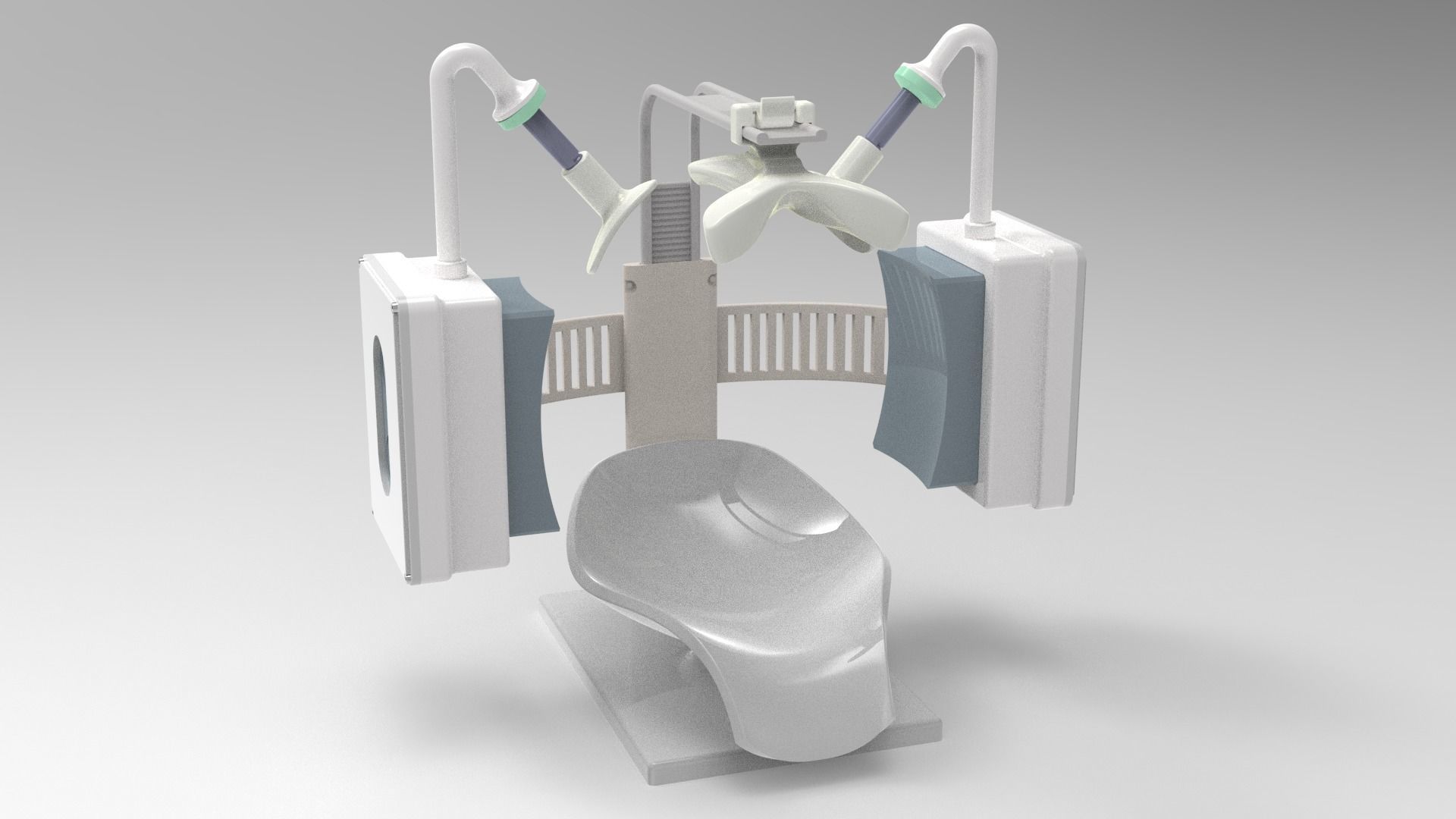 Ultrasound brain-imaging helmet Low-poly 3D model_3