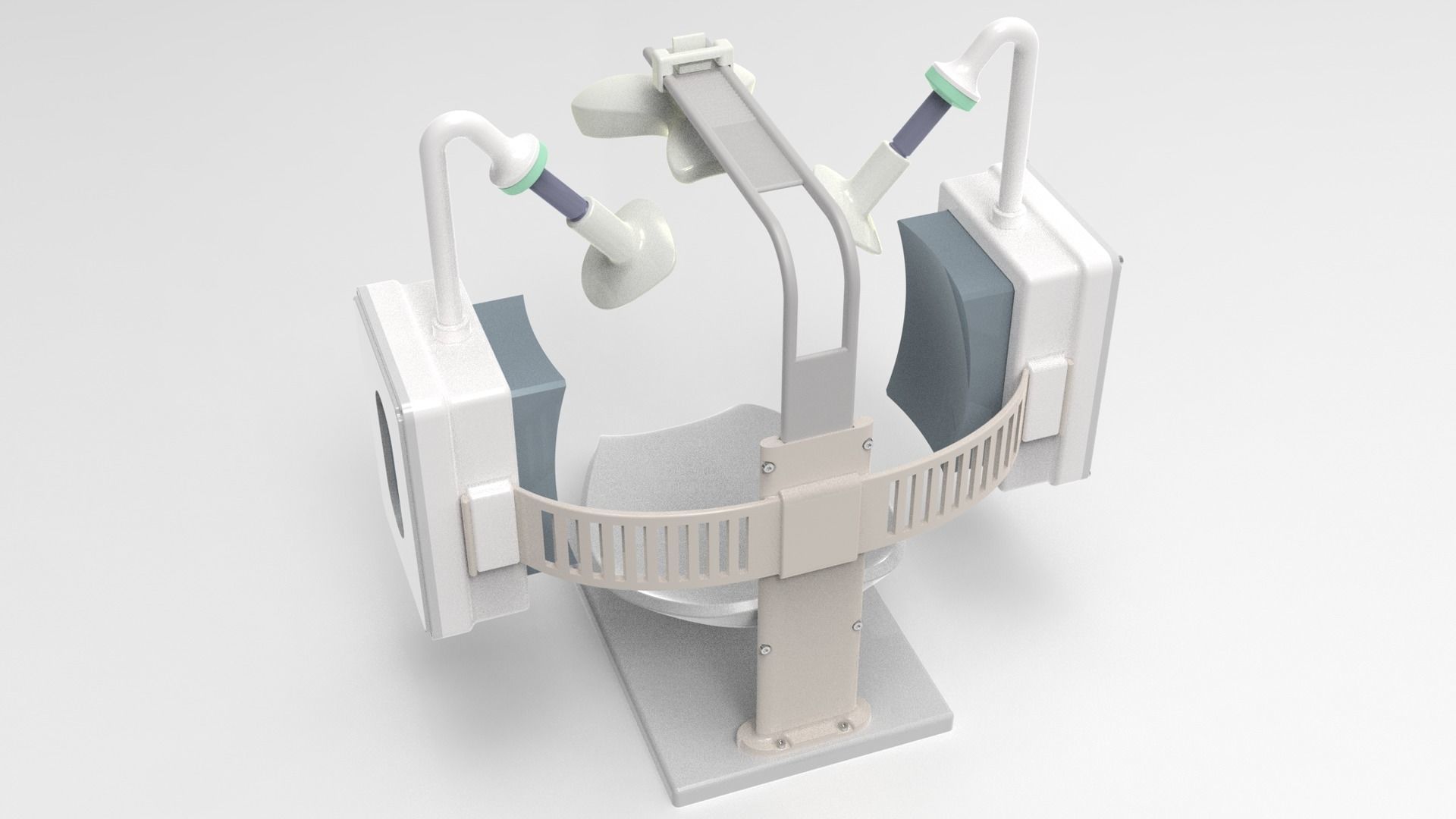 Ultrasound brain-imaging helmet Low-poly 3D model_7