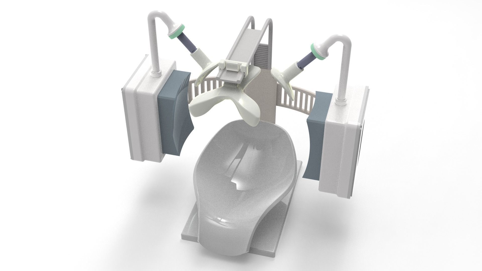 Ultrasound brain-imaging helmet Low-poly 3D model_6