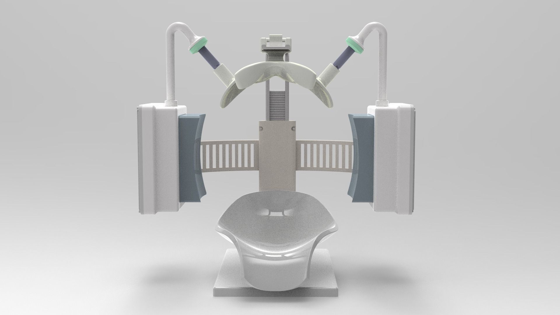 Ultrasound brain-imaging helmet Low-poly 3D model_5