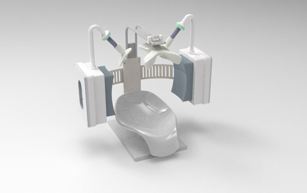 Ultrasound brain-imaging helmet Low-poly 3D model_1