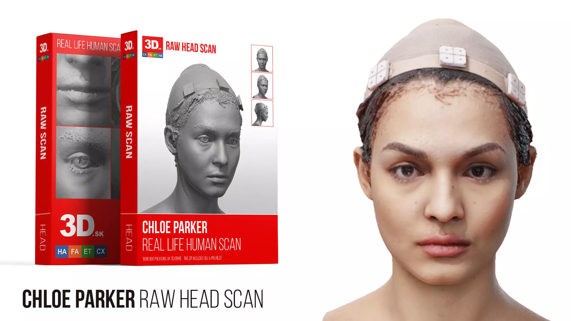 Raw 3D Head Scan Chloe Parker 3D model_0