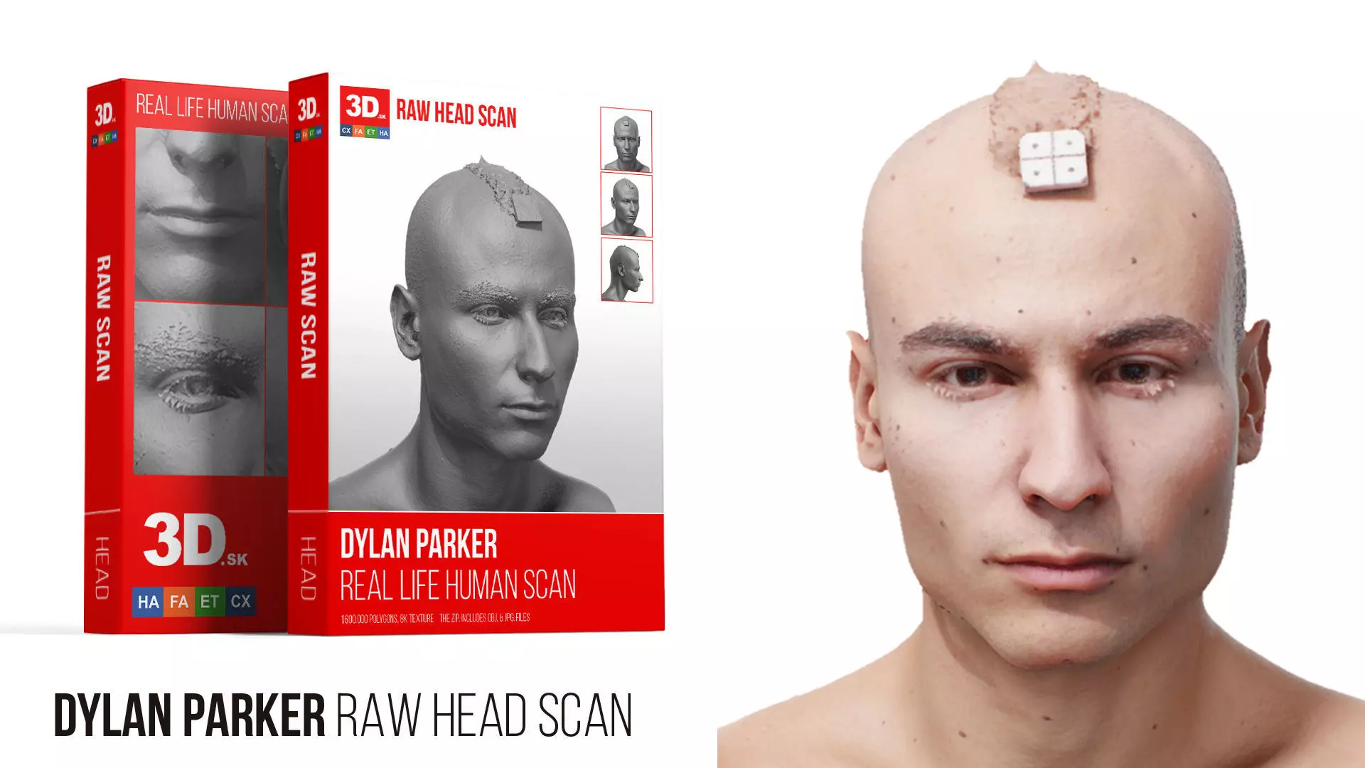 Raw 3D Head Scan Dylan Parker 3D model_0