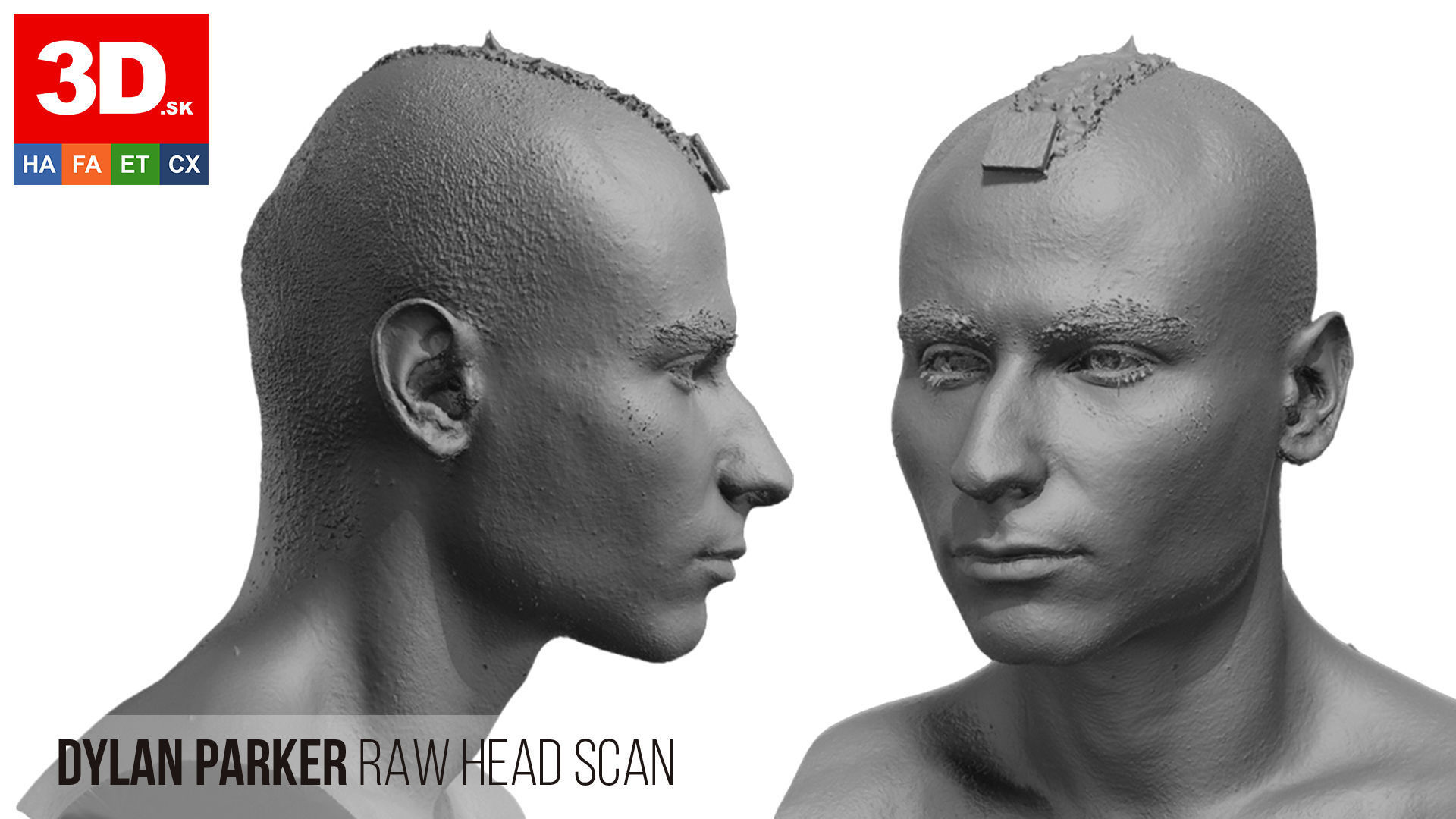 Raw 3D Head Scan Dylan Parker 3D model_2